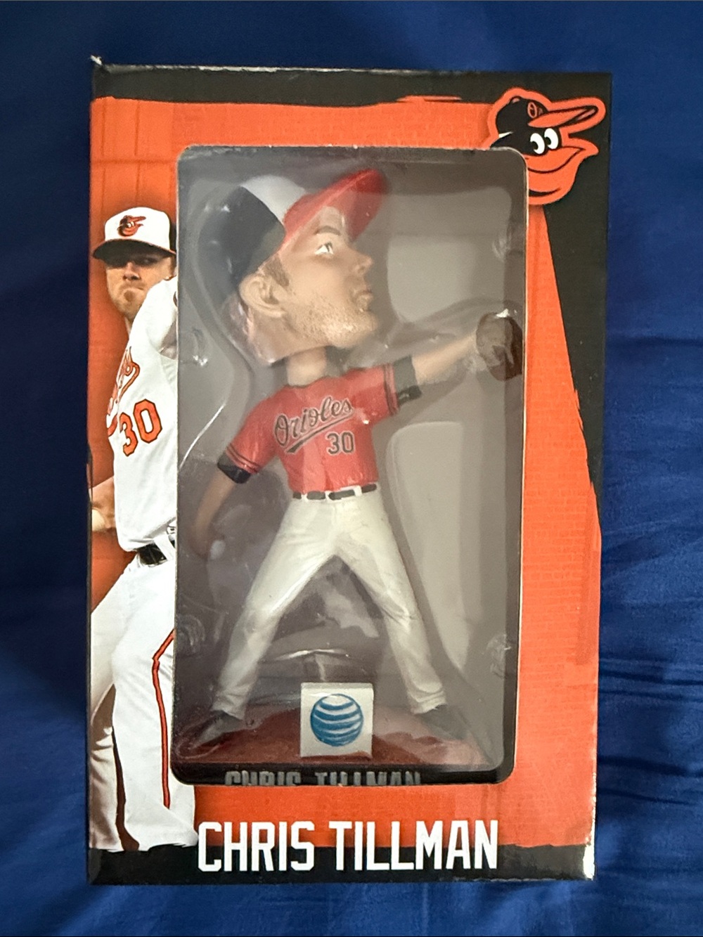 Baltimore Orioles Orange and White Baseball Bobblehead by